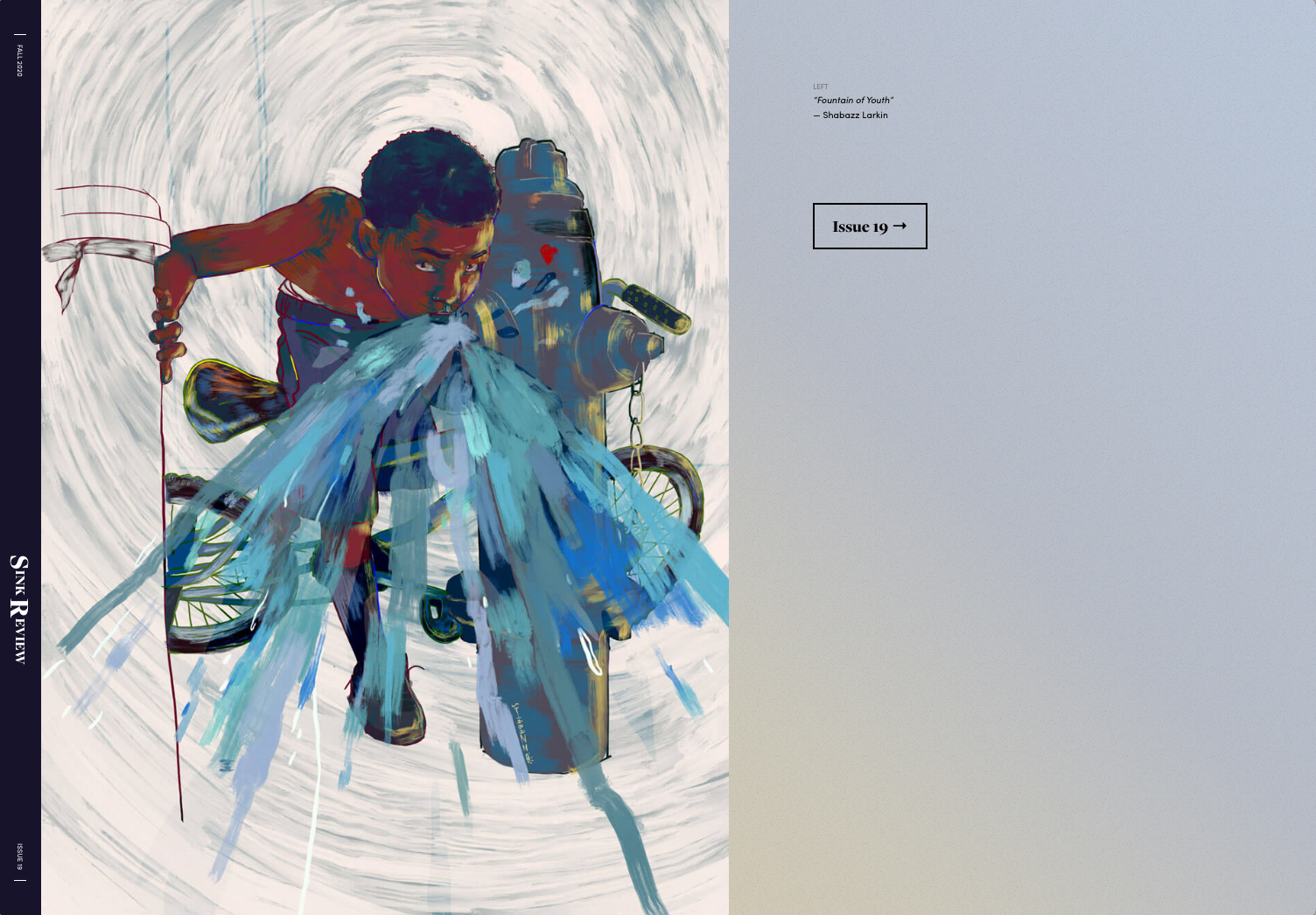 landing page for Sink Review's latest issue